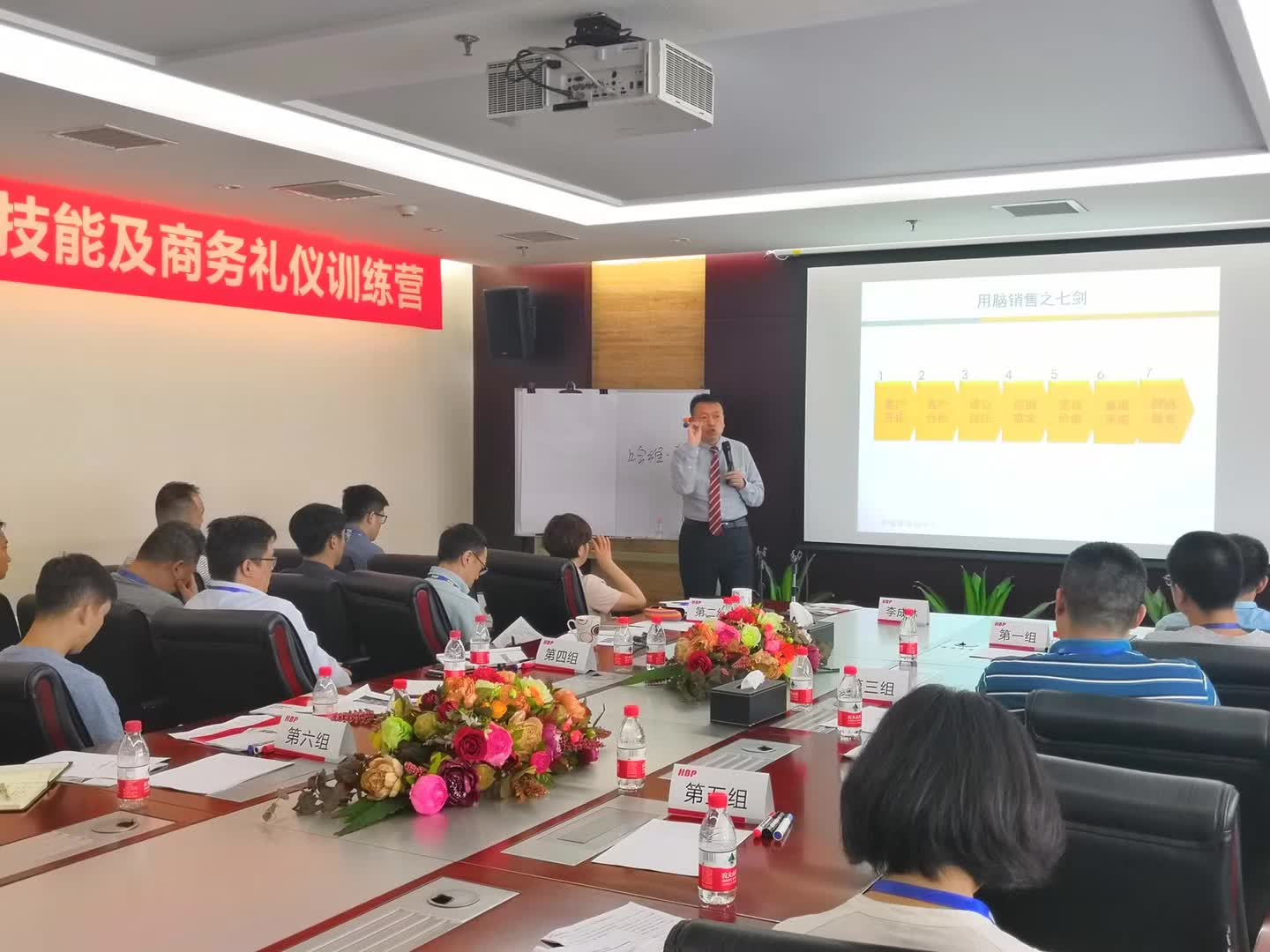 李成林给华油惠博普讲《用脑销售》课程