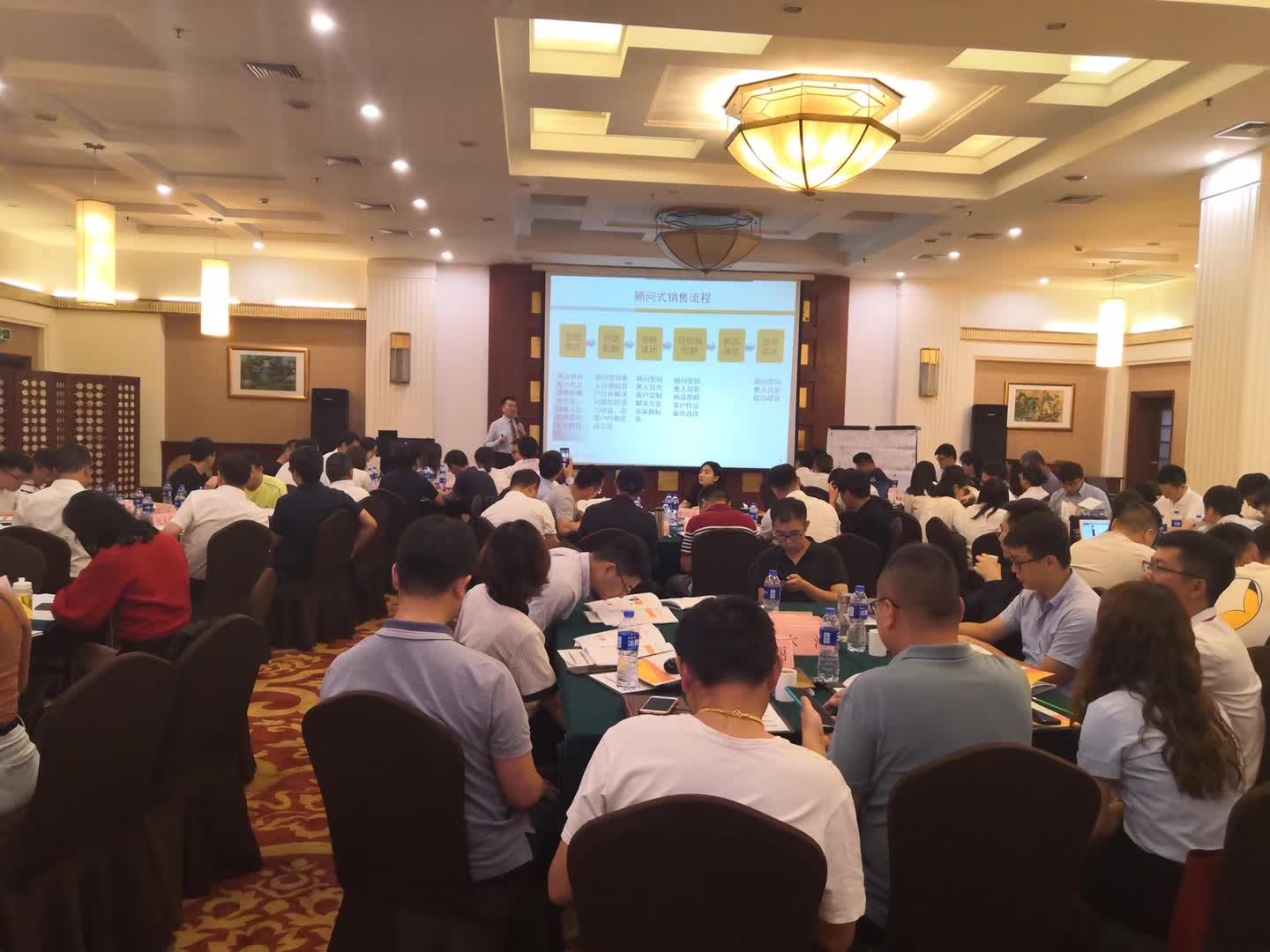李成林给佳禾食品工讲《顾问式销售》课程