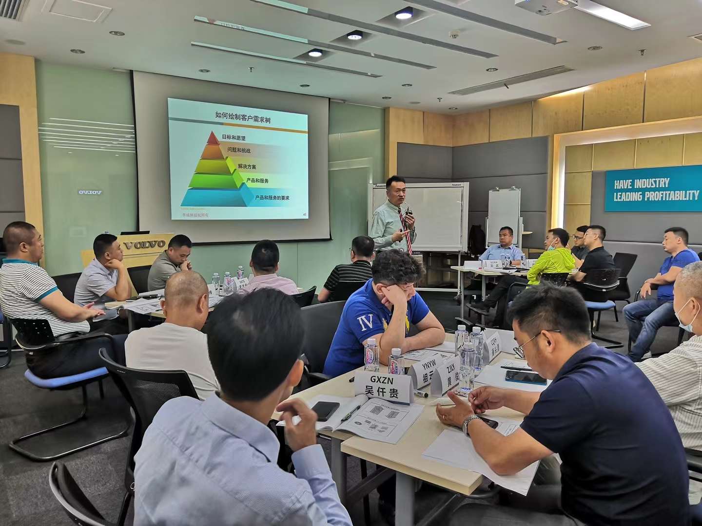 李成林给上海沃尔沃建筑设备讲《大客户销售》