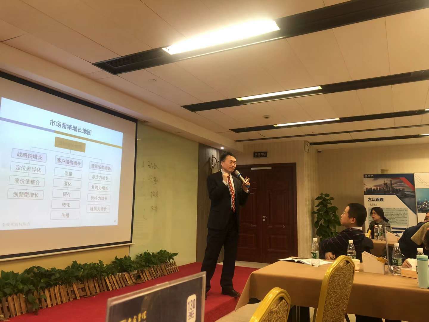 李成林给上海的总裁班讲营销创新与市场开发