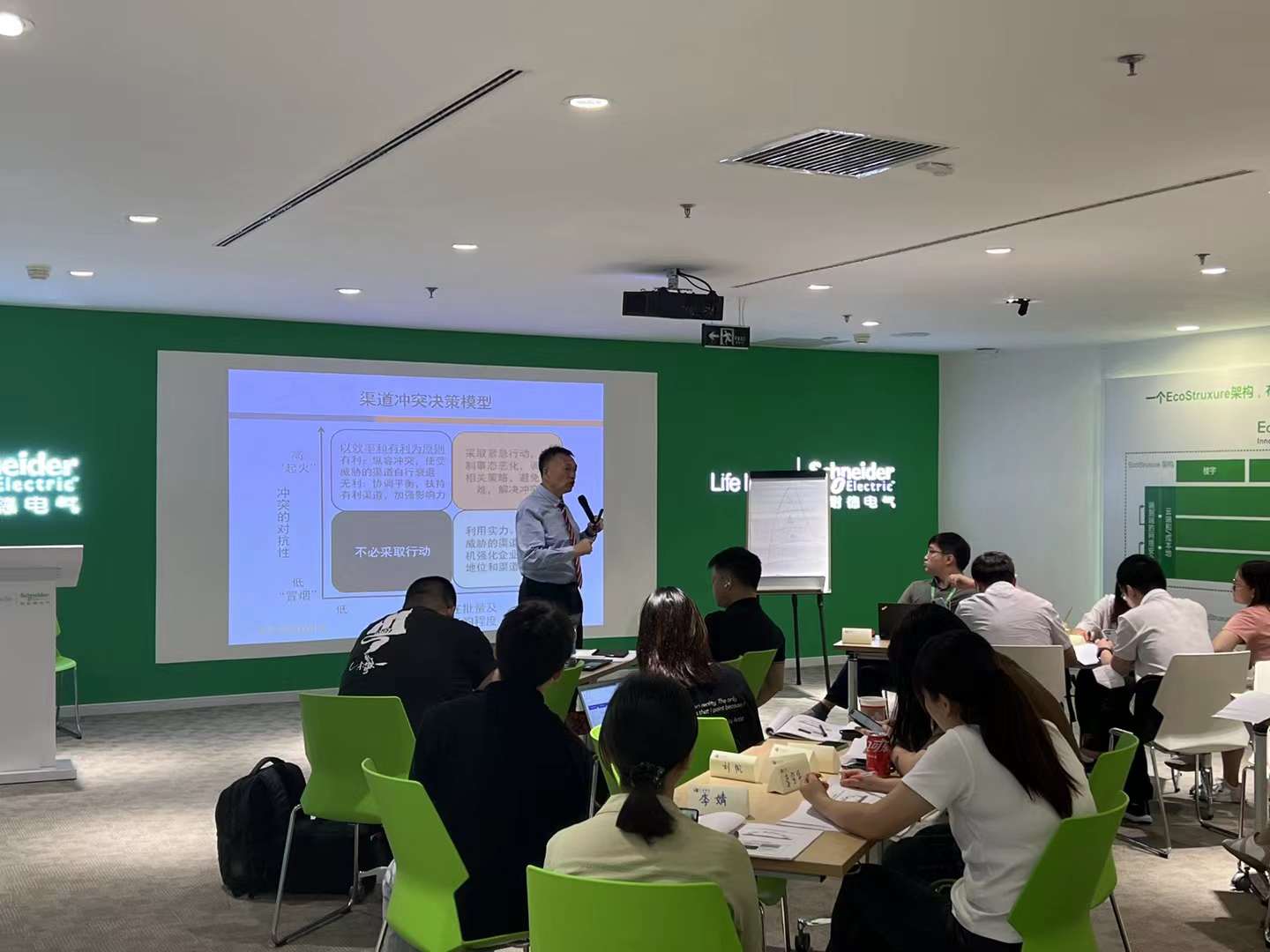 李成林给施耐德讲《经销商管理》课程