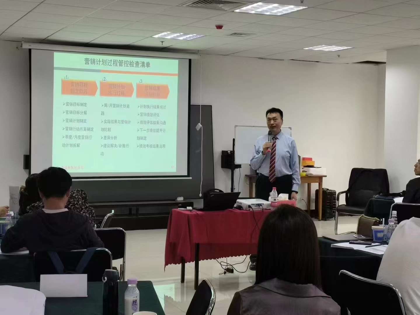 李成林给青岛市企业家学院授课